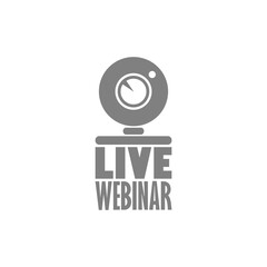 Live Webinar sign icon isolated on transparent background