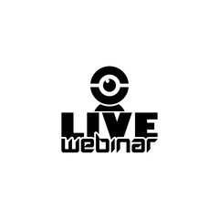 Live Webinar sign icon isolated on transparent background