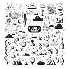 set of hand drawn arrows