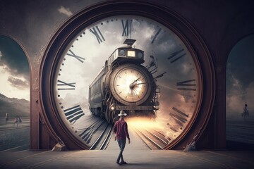 Portal and hologram time machine