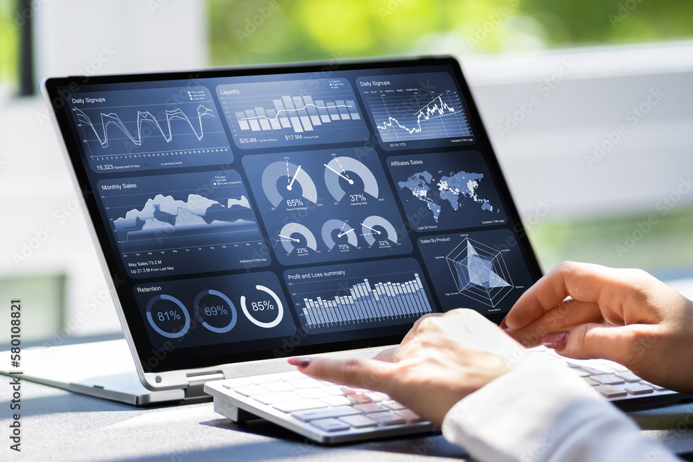 Aufkleber KPI Dashboard Data Analytics