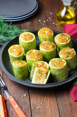 Zucchini Stuffed with Quinoa, Tasty Vegetarian Meal
