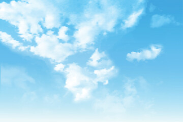 Background with clouds on blue sky. Blue Sky vector - 580109858