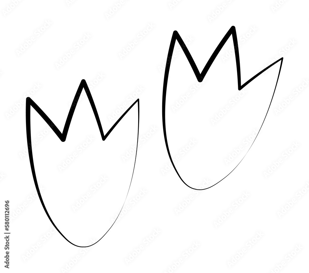 Aufkleber penguin tracks icon. element of animal track for mobile concept and web apps. hand drawn penguin tra