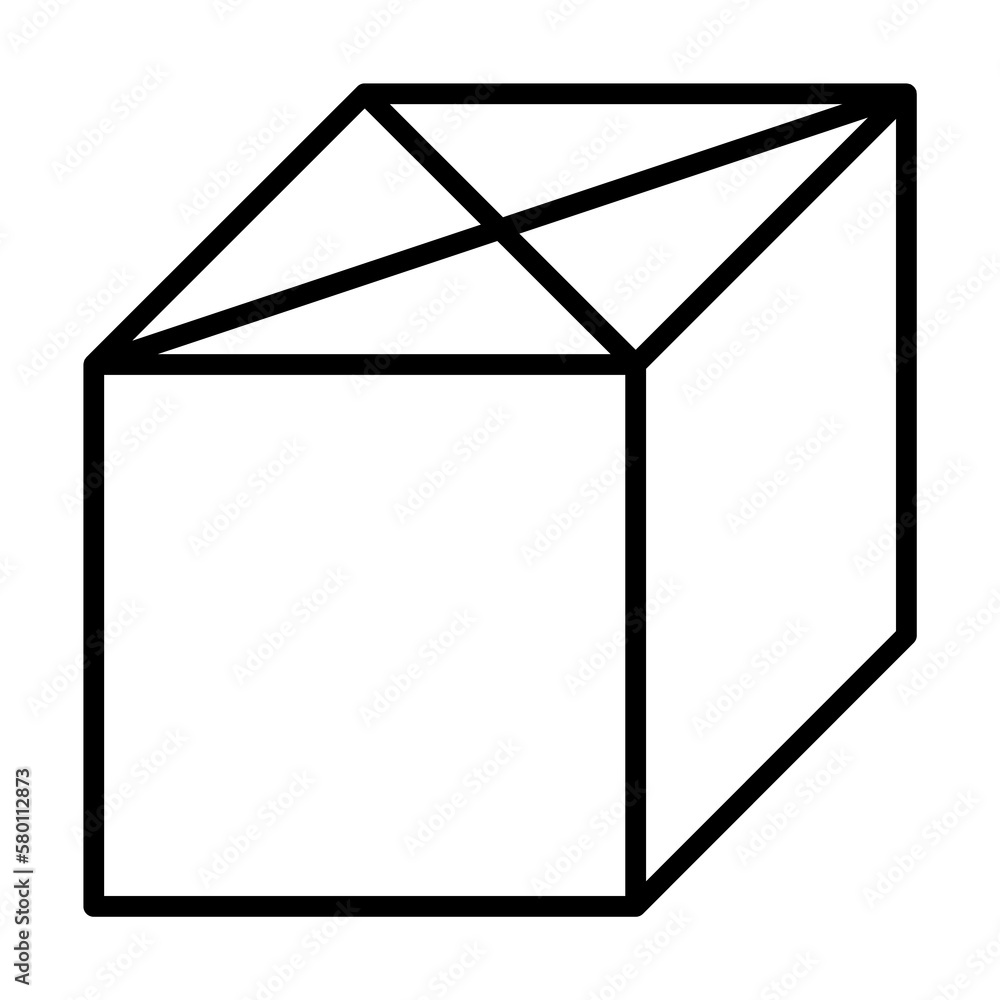 Aufkleber box closed icon. simple line, outline of packaging icons for ui and ux, website or mobile applicatio