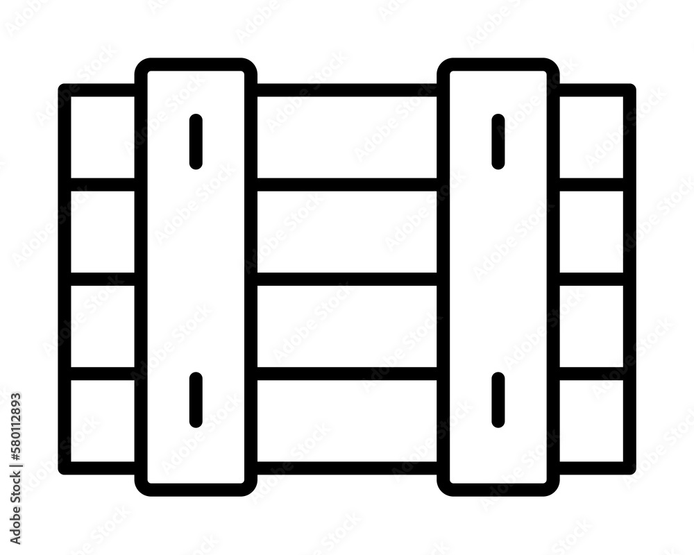 Poster box closed icon. simple line, outline of packaging icons for ui and ux, website or mobile applicatio