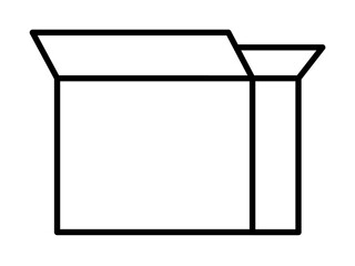 Box opened icon. Simple line, outline of packaging icons for ui and ux, website or mobile application on white background