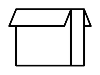 Box opened icon. Simple line, outline of packaging icons for ui and ux, website or mobile application on white background