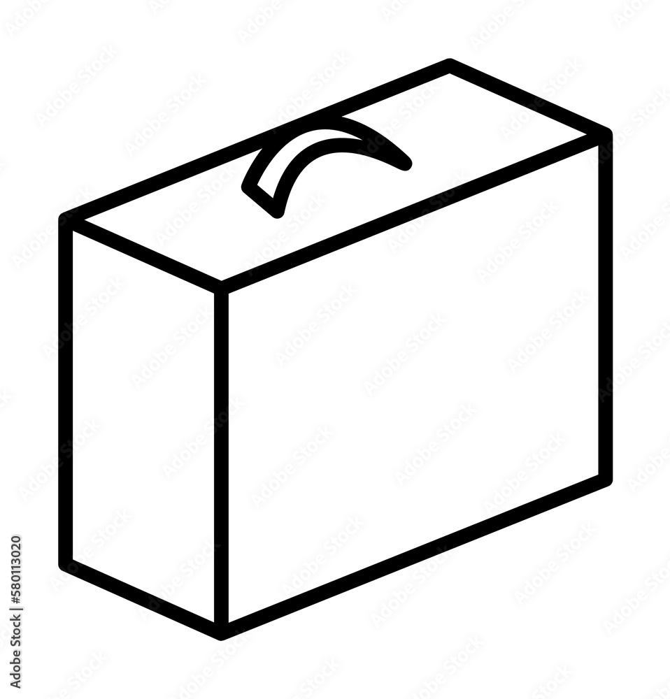 Poster box closed icon. simple line, outline of packaging icons for ui and ux, website or mobile applicatio