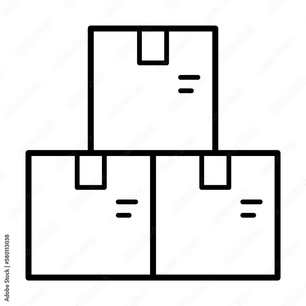 Poster box closed icon. simple line, outline of packaging icons for ui and ux, website or mobile applicatio