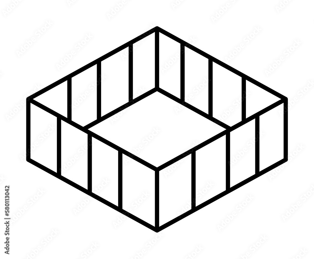 Poster box opened icon. simple line, outline of packaging icons for ui and ux, website or mobile applicatio