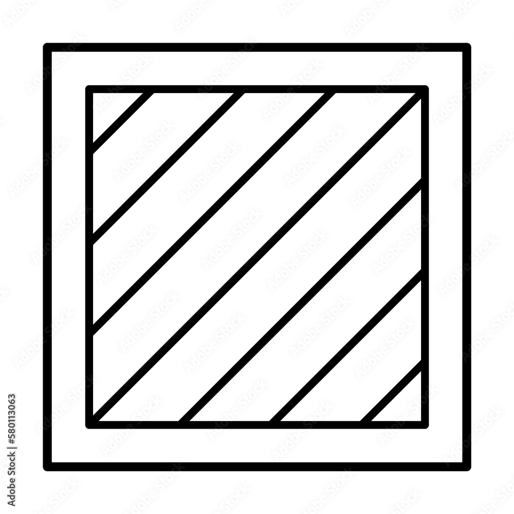 Poster box opened icon. simple line, outline of packaging icons for ui and ux, website or mobile applicatio