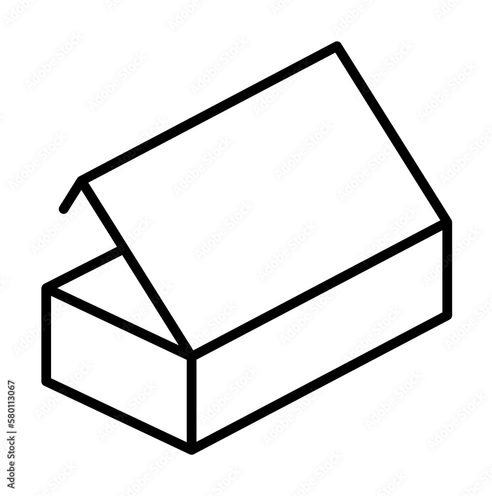 Poster box closed icon. simple line, outline of packaging icons for ui and ux, website or mobile applicatio