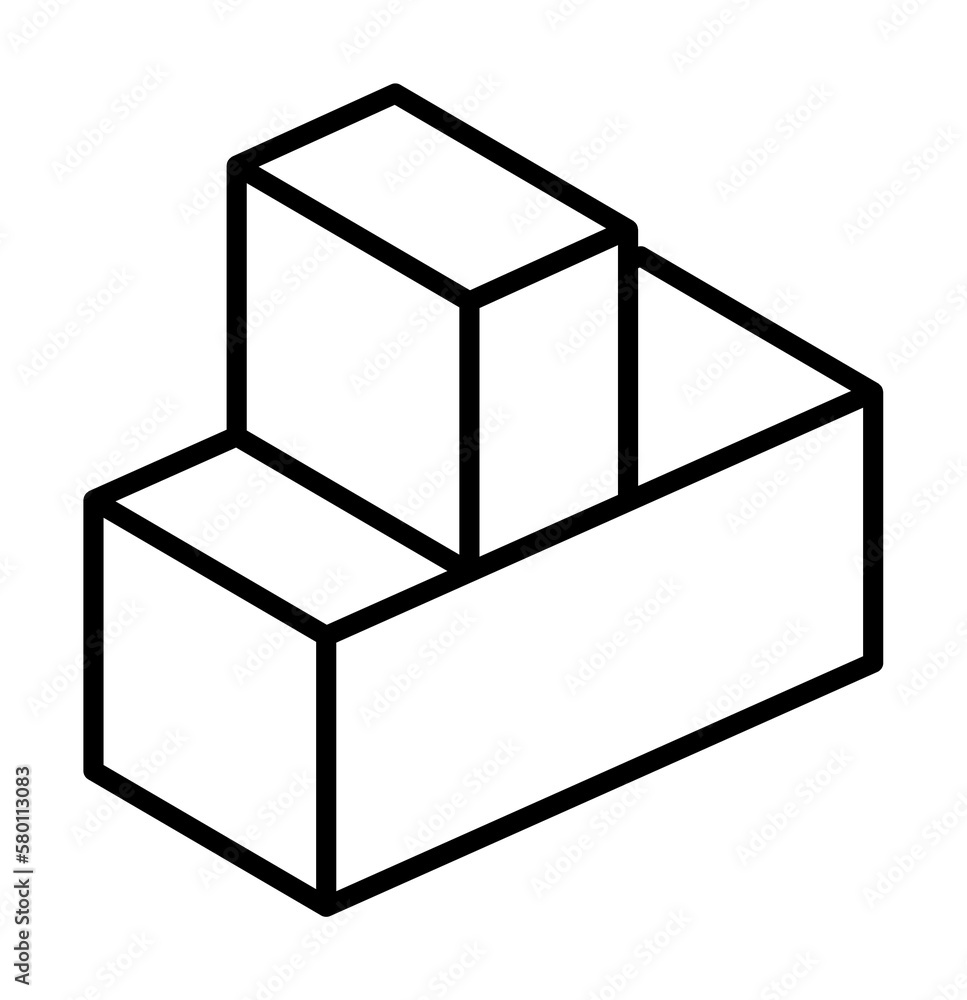 Poster box closed icon. simple line, outline of packaging icons for ui and ux, website or mobile applicatio