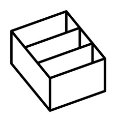 Box opened icon. Simple line, outline of packaging icons for ui and ux, website or mobile application on white background