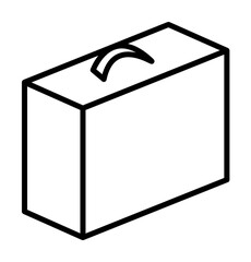 Box closed icon. Simple line, outline of packaging icons for ui and ux, website or mobile application on white background