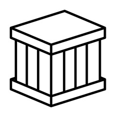 Box closed icon. Simple line, outline of packaging icons for ui and ux, website or mobile application on white background