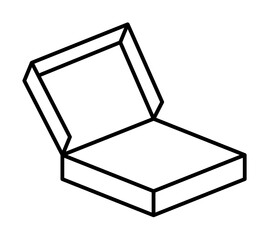 Box opened icon. Simple line, outline of packaging icons for ui and ux, website or mobile application on white background