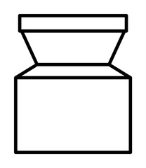 Box opened icon. Simple line, outline of packaging icons for ui and ux, website or mobile application on white background