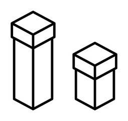 Box closed icon. Simple line, outline of packaging icons for ui and ux, website or mobile application on white background