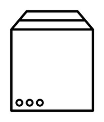 Box closed icon. Simple line, outline of packaging icons for ui and ux, website or mobile application on white background