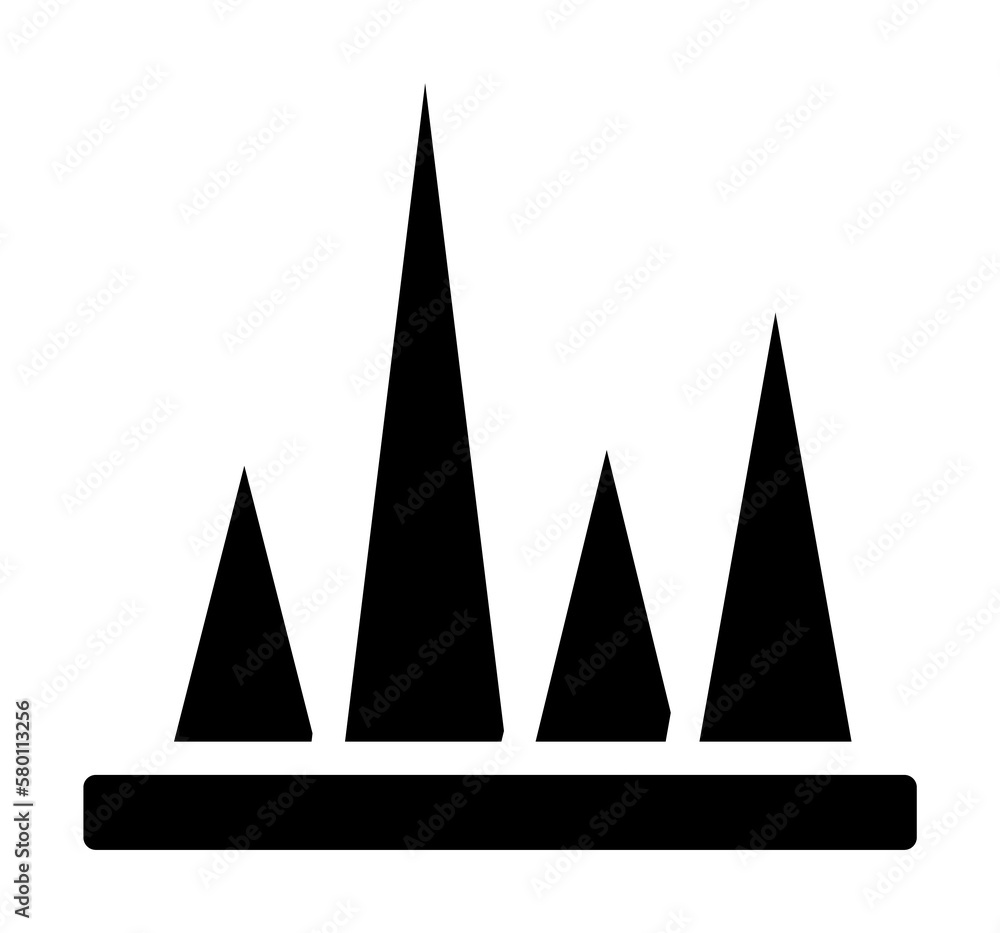 Poster chart pyramid icon. simple business performance icons for ui and ux, website or mobile application o