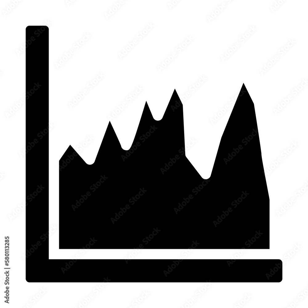 Poster chart area icon. simple business performance icons for ui and ux, website or mobile application on w
