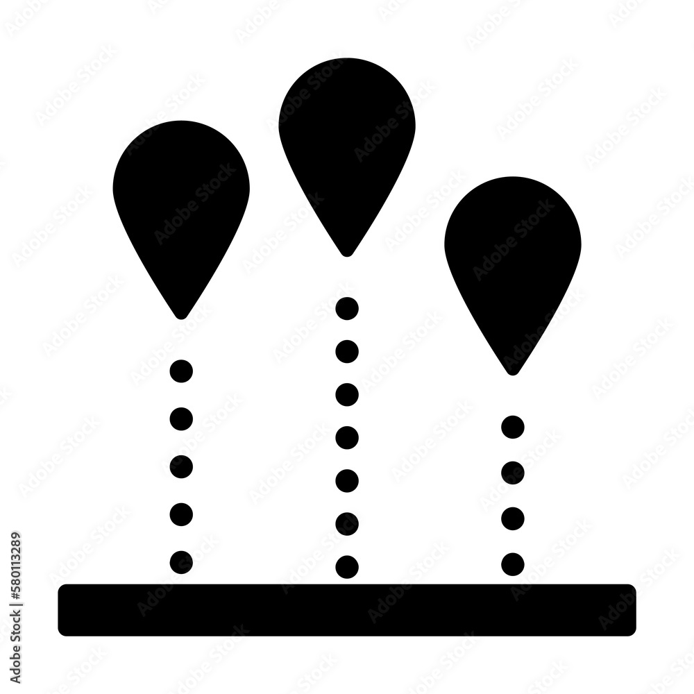 Poster chart pin icon. simple business performance icons for ui and ux, website or mobile application on wh