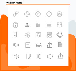 set vector icons about web mix