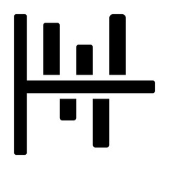 Chart graph diagram bar histograms icon. Simple business performance icons for ui and ux, website or mobile application on white background