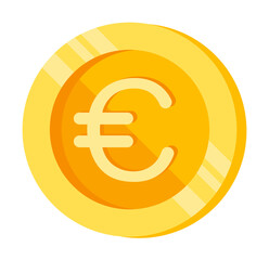 Euro, coin, money color icon. Element of color finance signs. Premium quality graphic design icon. Signs and symbols collection icon for websites, web design on white background