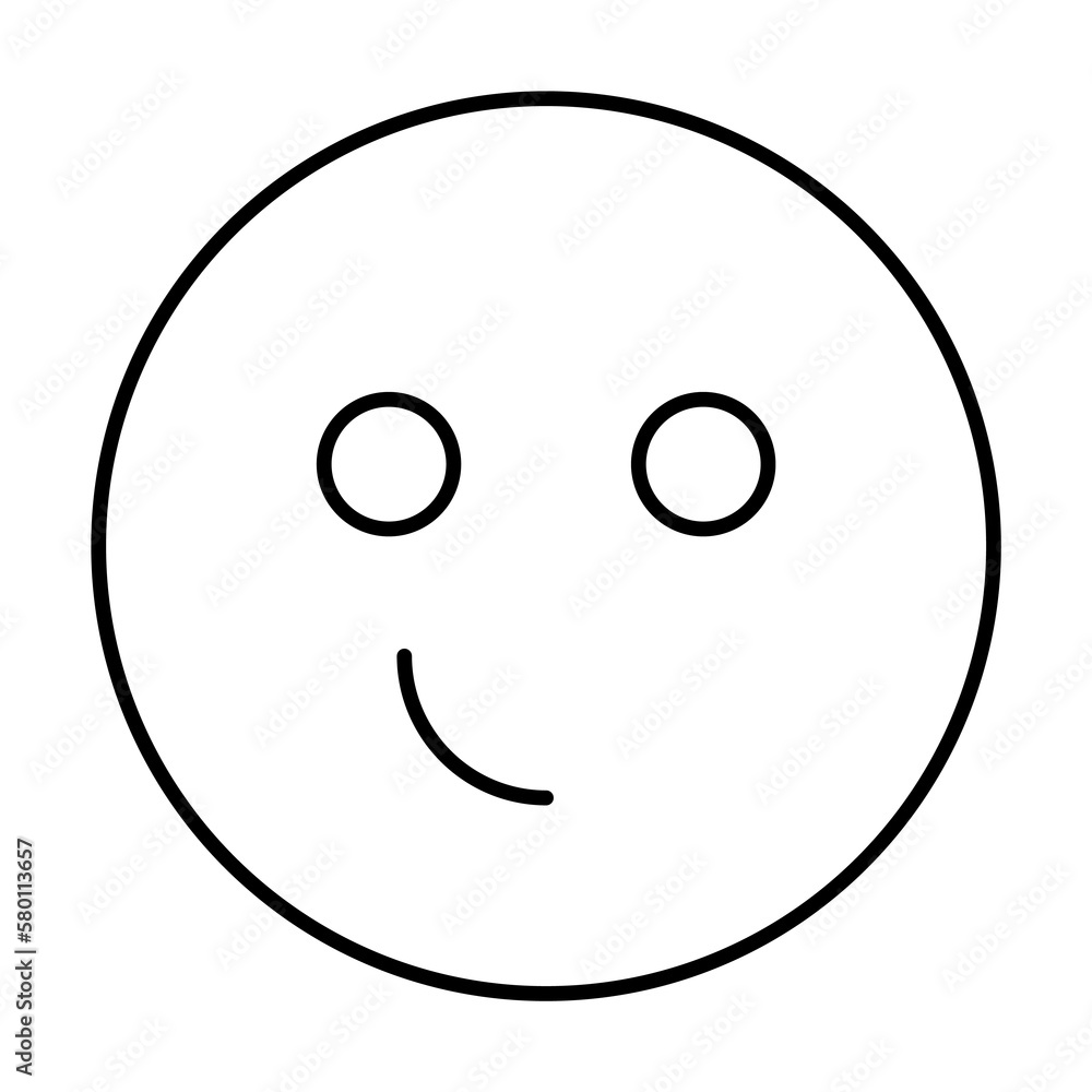 Aufkleber smiling, emotions icon. simple line, outline expression of mood icons for ui and ux, website or mobi
