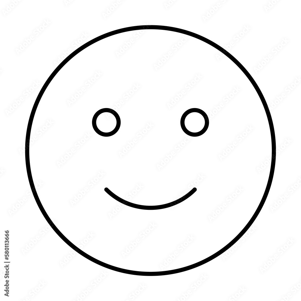 Poster smiling, emotions icon. simple line, outline expression of mood icons for ui and ux, website or mobi