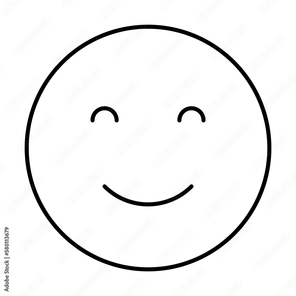 Poster smiling, emotions icon. simple line, outline expression of mood icons for ui and ux, website or mobi
