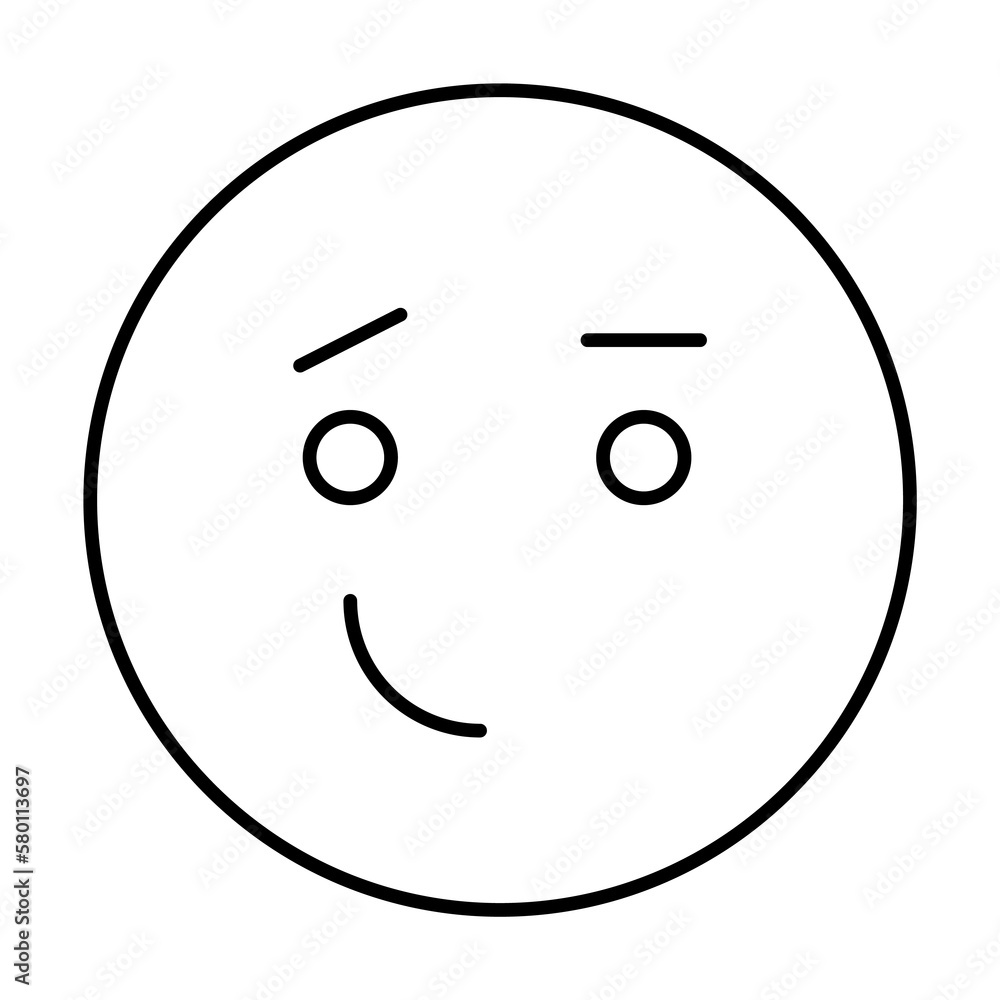Poster surprised, smiling, emotions icon. simple line, outline expression of mood icons for ui and ux, webs