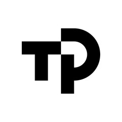 Fototapeta premium Letter TP modern monogram logo