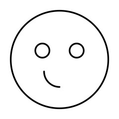 Fototapeta premium Smiling, emotions icon. Simple line, outline expression of mood icons for ui and ux, website or mobile application on white background