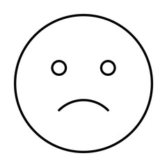 Sad, emotions icon. Simple line, outline expression of mood icons for ui and ux, website or mobile...