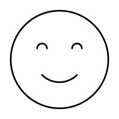 Fototapeta premium Smiling, emotions icon. Simple line, outline expression of mood icons for ui and ux, website or mobile application on white background
