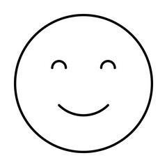 Smiling, emotions icon. Simple line, outline expression of mood icons for ui and ux, website or mobile application on white background