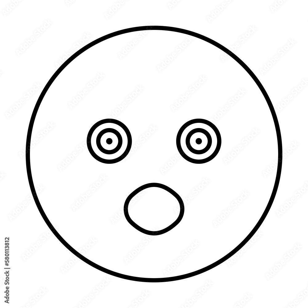 Poster surprised, emotions icon. simple line, outline expression of mood icons for ui and ux, website or mo