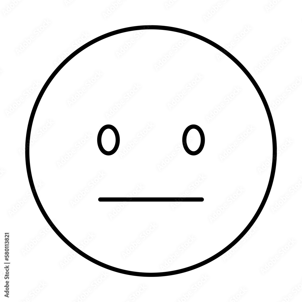 Poster doubt, emotions icon. simple line, outline expression of mood icons for ui and ux, website or mobile