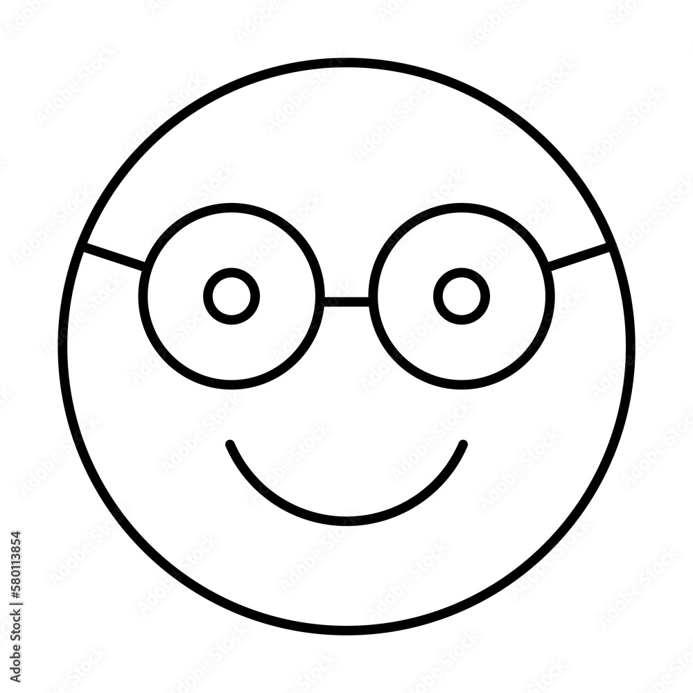 Poster nerd, sunglasses, emotions icon. simple line, outline expression of mood icons for ui and ux, websit