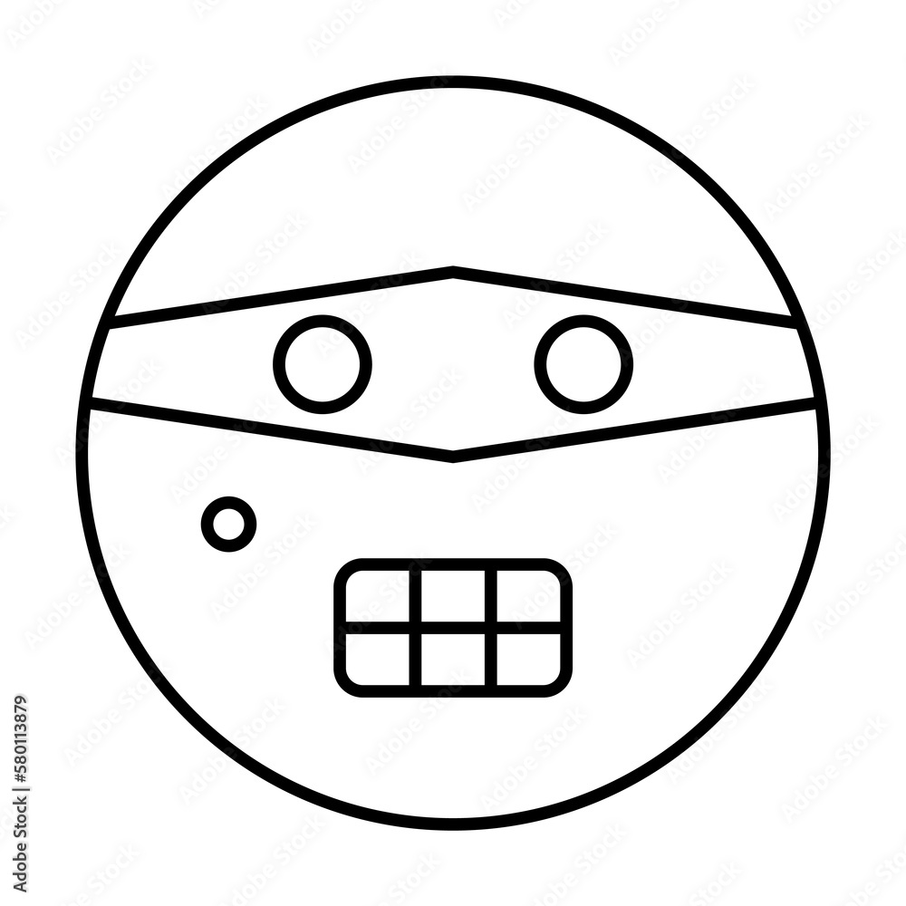 Poster criminal, emotions icon. simple line, outline expression of mood icons for ui and ux, website or mob