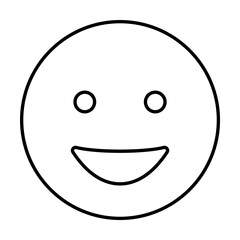 Happy, smiling, emotions icon. Simple line, outline expression of mood icons for ui and ux, website or mobile application on white background
