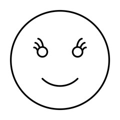 Fototapeta premium Eyelashes, emotions icon. Simple line, outline expression of mood icons for ui and ux, website or mobile application on white background