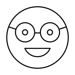 Sunglasses, happy, emotions icon. Simple line, outline expression of mood icons for ui and ux, website or mobile application on white background