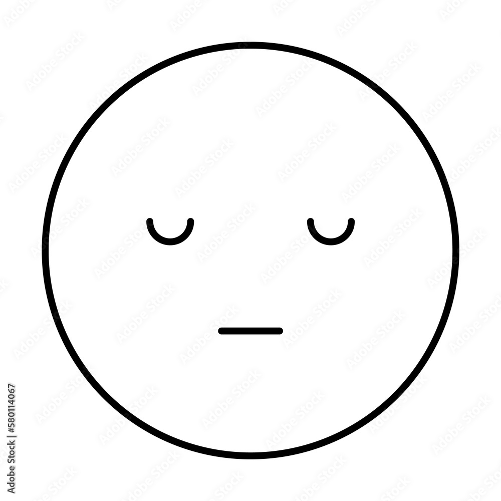 Poster resting, emotions icon. simple line, outline expression of mood icons for ui and ux, website or mobi