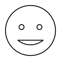 Fototapeta premium Happy, smiling, emotions icon. Simple line, outline expression of mood icons for ui and ux, website or mobile application on white background