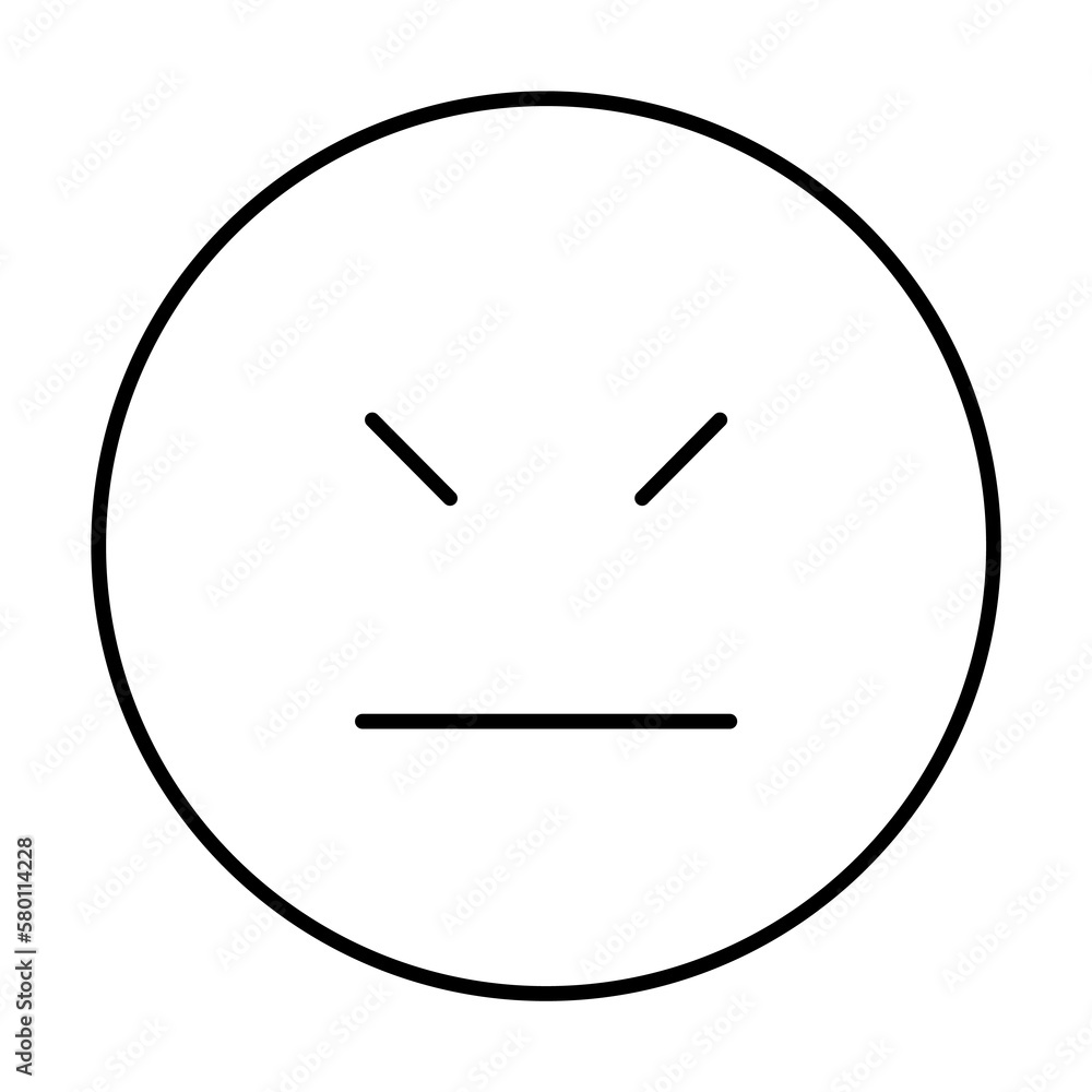 Poster dissatisfied, emotions icon. simple line, outline expression of mood icons for ui and ux, website or